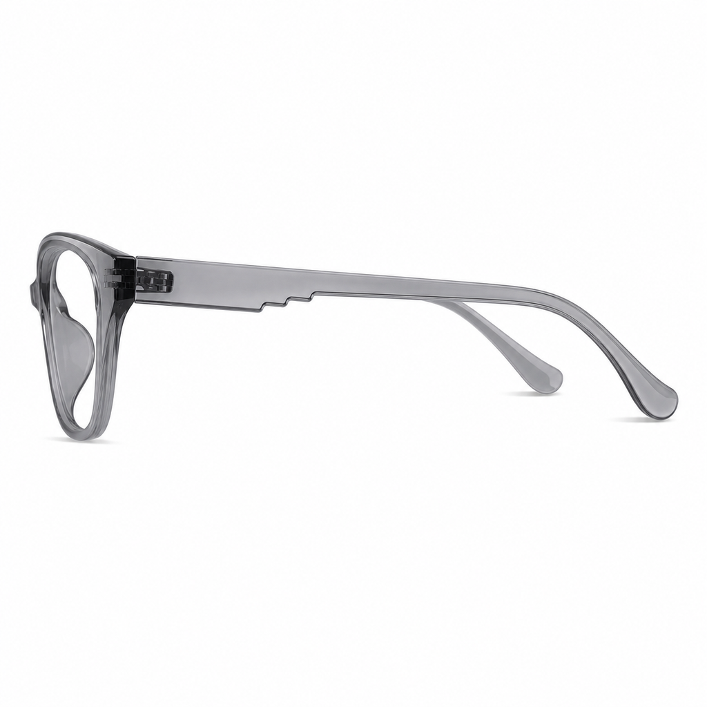 Glacier Gray eyeglass frame, side-profile product view