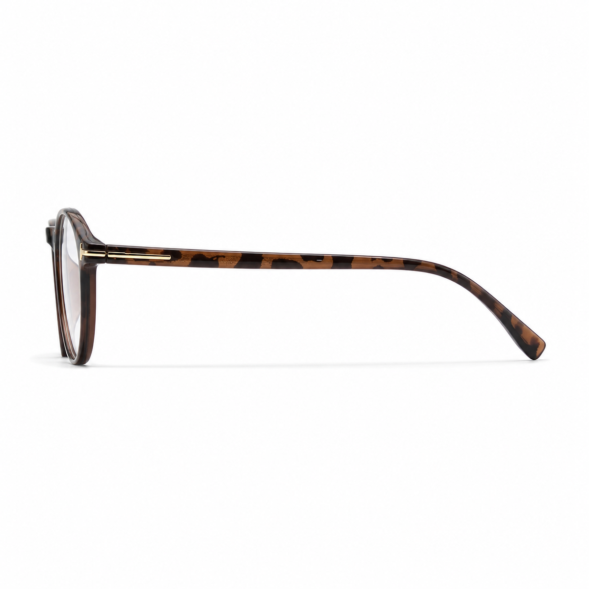Tortoise Shell eyeglass frame, side-profile product view