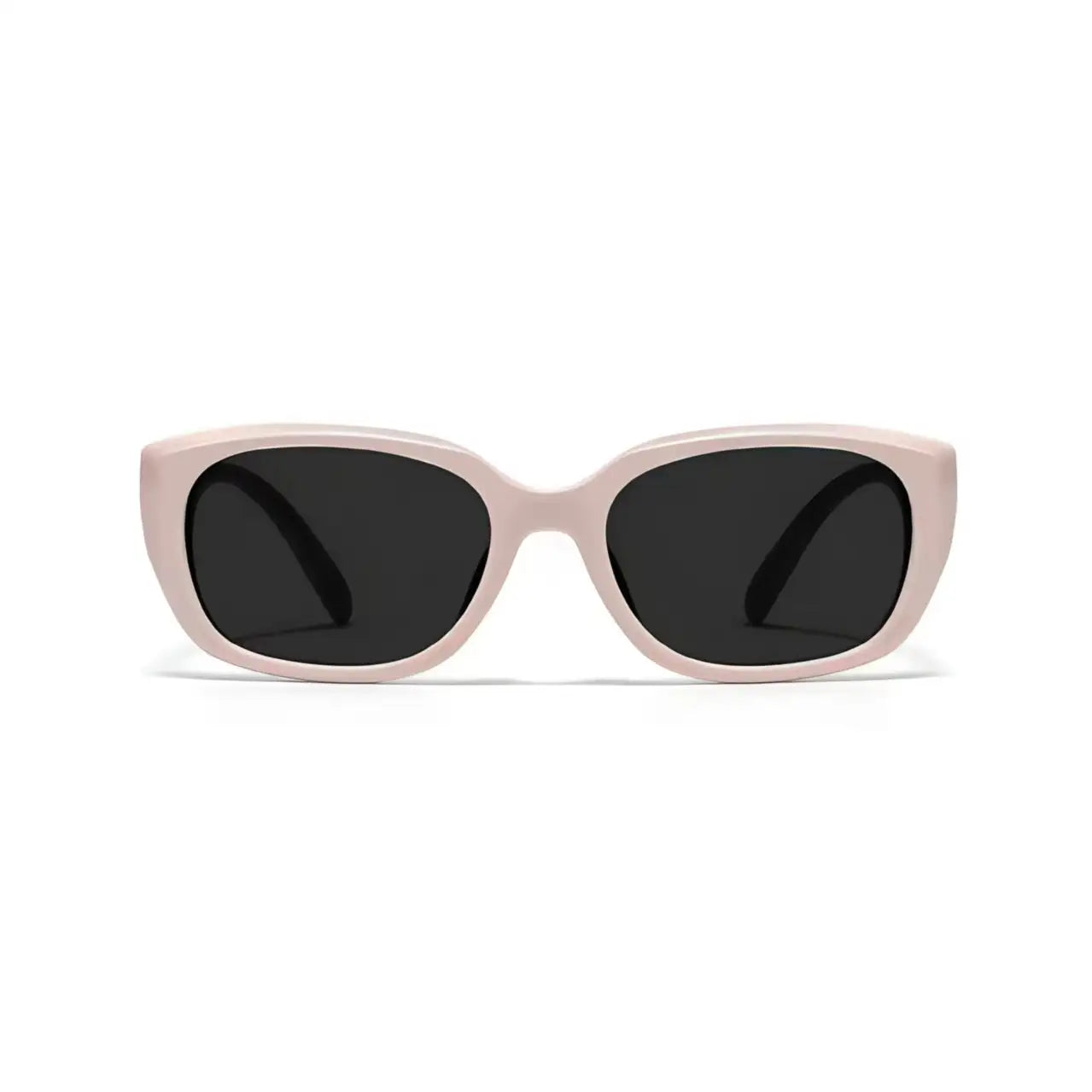 Women’s Pink full-rim cat-eye sunglasses, straight-on product view