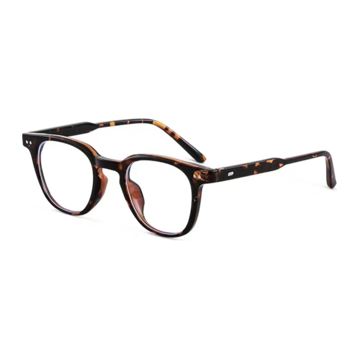 Tortoise Shell TR90 full-rim eyeglass frame, 45-degree product view