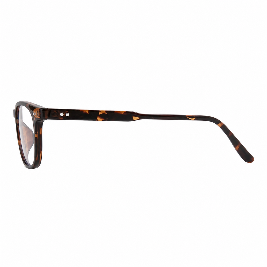 Tortoise Shell TR90 full-rim eyeglass frame, side-profile product view
