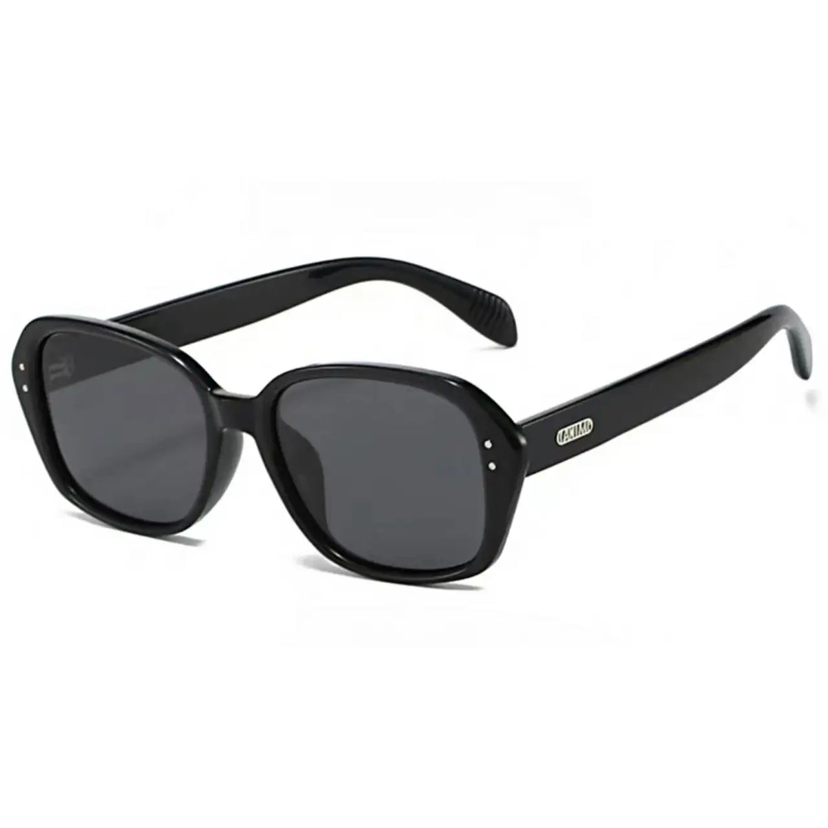 Women’s Black full-rim square sunglasses, 45-degree product view