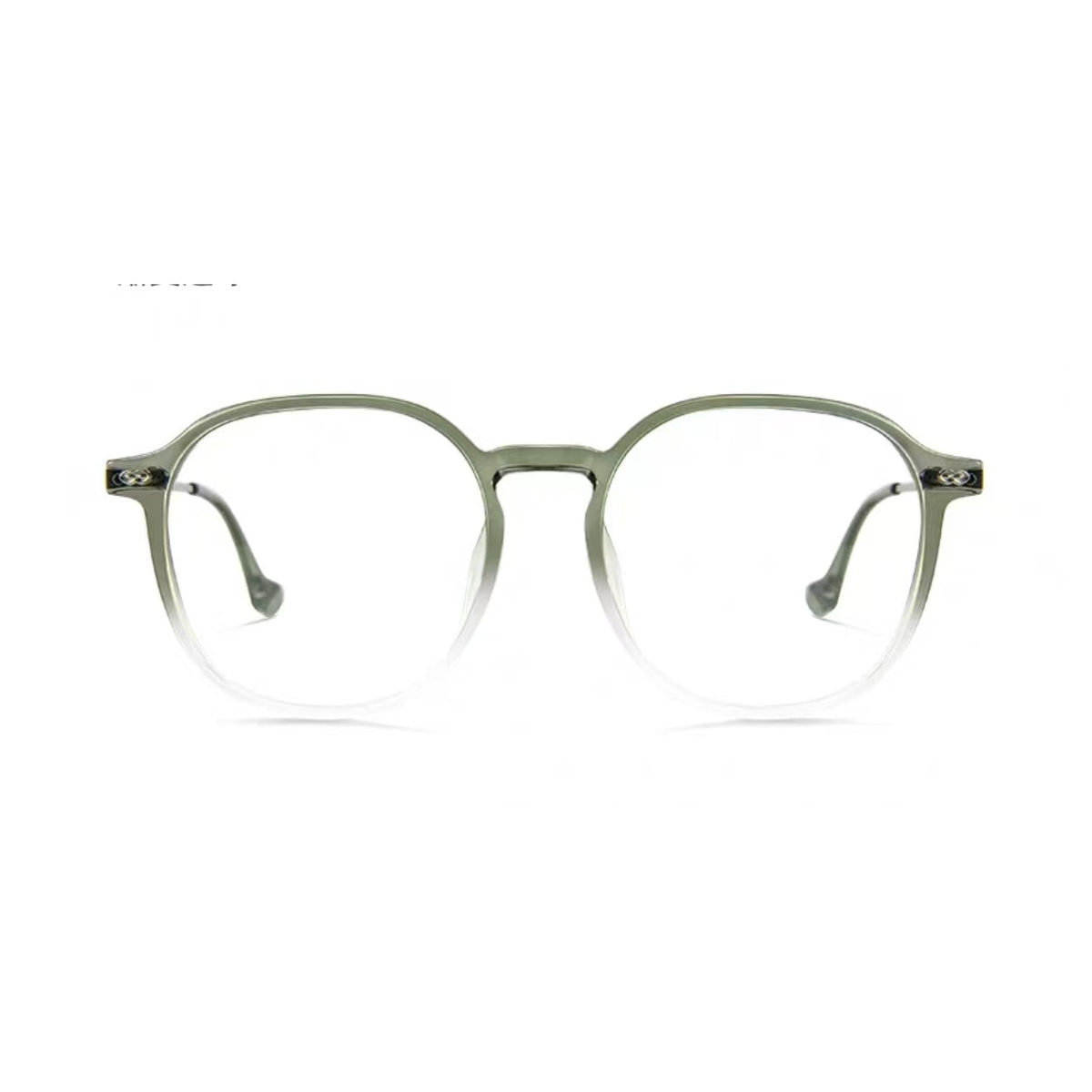 Green Gradient women's oversized TR90 and titanium full-rim glasses, front product view