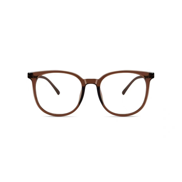 Chestnut Brown women's retro oversized TR90 full-rim glasses, front product view